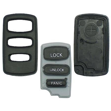 Mitsubishi Black Replacement Remote Shell - 3 Buttons