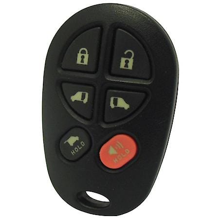 Toyota Black Replacement Remote Shell - 6 Buttons