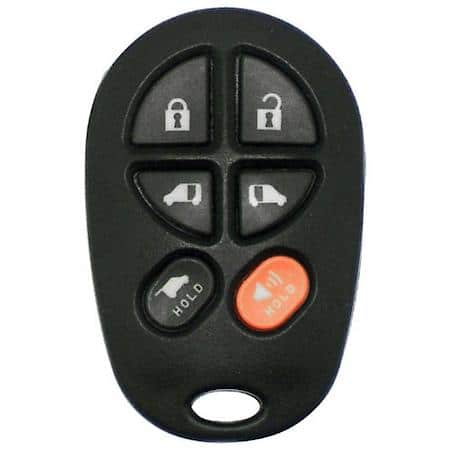 Toyota Black Replacement Remote Shell - 6 Buttons