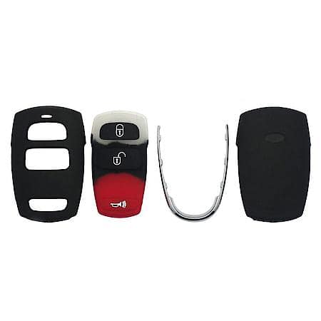 Hyundai Black Replacement Remote Shell - 3 Buttons