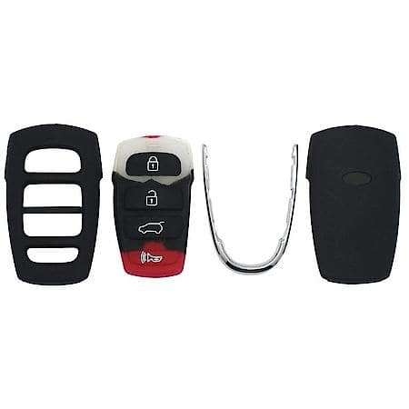 Hyundai Black Replacement Remote Shell - 4 Buttons