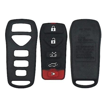 Nissan Black Replacement Remote Shell - 5 Buttons