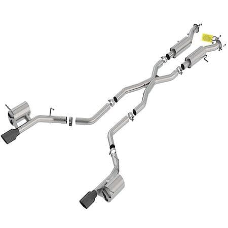 SS, 2.75"Dia Pipe, Dual Exhaust With Dual Exit, Split Rear Exit, 4.5"Single Tips