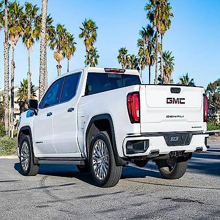 SS, 3.5"-2.75"Dia Pipe, Single Exhaust With Dual Exit, Split Rear Exit