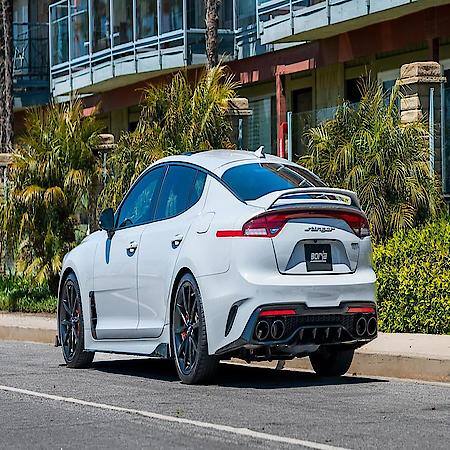 SS, 2.25"Dia Pipe, Dual Exhaust With Quad Exit, Dual Split Rear Exit