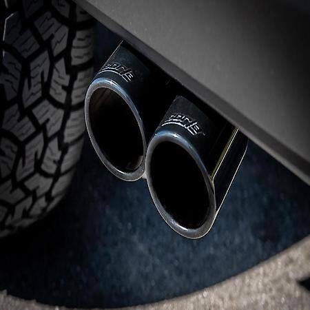 SS, 2.5"Dia Pipe, Single Exhaust Dual Exit, Truck Side Exit, 3.5"SS Tips