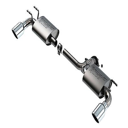 SS, 2.5" to Dual 2"Dia Pipe, Single Exhaust With Dual Exit, Split Rear Exit