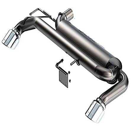 Brushed, SS, 2.75"-2.5"Dia Pipe, Single Exhaust With Dual Exit