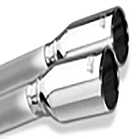 SS, 3.5"-2.25"Dia Pipe, Single Exhaust With Dual Exit, Dual Same Side Tire Exit