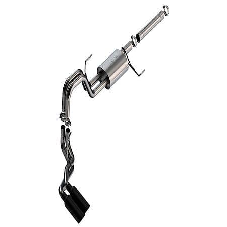 SS, 3"-2.25"Dia Pipe, Single Exhaust With Dual Exit, Side Exit