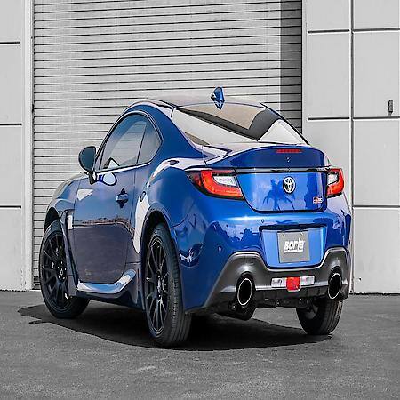 SS, 2.5"Dia Pipe, Single Exhaust With Dual Exit, Single Split Rear Exit, 5"Tips