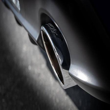 SS, 2.5"Dia Pipe, Single Exhaust With Dual Exit, Single Split Rear Exit, 5"Tips