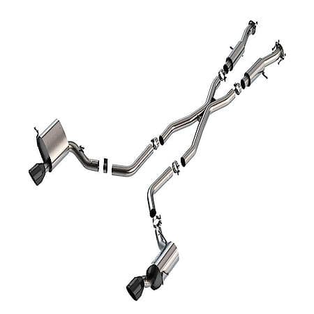SS, 2.75"Dia Pipe, Dual Exhaust With Dual Exit, Truck Single Split Rear Exit