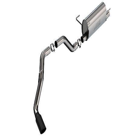 SS, 3.5"Dia Pipe, Single Exhaust With Single Exit, Truck Side Exit, 5"Tips
