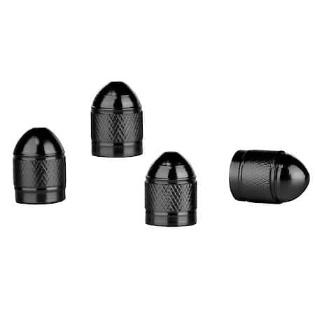 Slime Aluminum Tire Valve Caps - Black