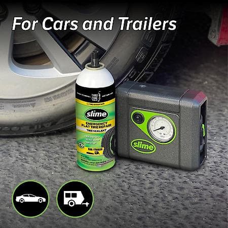 Smart Spair Plus Flat Tire Repair Kit (Car/Trailer) with LED Light, Seals Punctures Instantly