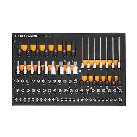 88 Piece 1/4", 3/8", 1/2" Drive SAE Bit Socket Set