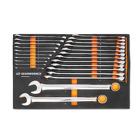 24 Piece 12 Point Long Pattern Combination Metric Wrench Set