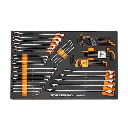 59 Piece 6 Point Combination SAE/MM Wrench and Hex Key SAE/MM/Torx Set