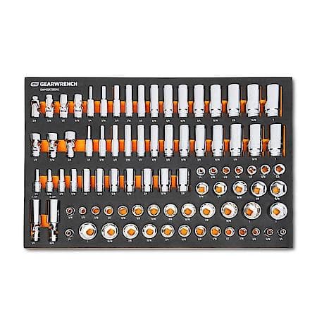 85 Piece 3/8" Drive 6 & 12 Point, Standard & Deep, SAE Chrome Socket Set