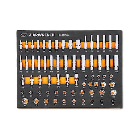 68 Piece 1/4" Drive 6 & 12 Point, Standard & Deep, SAE Chrome Socket Set