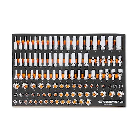 104 Piece 3/8" Drive 6 & 12 Point, Standard & Deep, Metric Chrome Socket Set