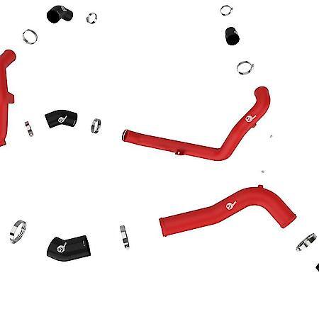 BladeRunner 2-1/4" & 2-3/4" Aluminum Hot and Cold Charge Pipe Kit Red