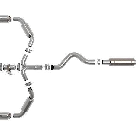 Gemini XV 3 to 2-1/2" 304 Stainless Steel Cat-Back Exhaust with Cut-Out Polished