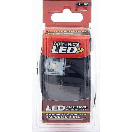 LED License Plate Light: White LED Light With Black Housing