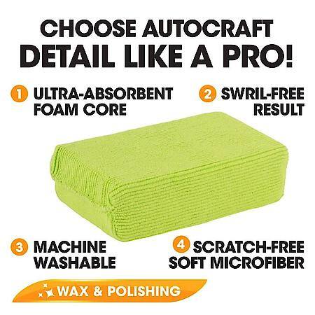 Microfiber Applicator Pads, 4.9" x 3" x 1.4", Pack of 4