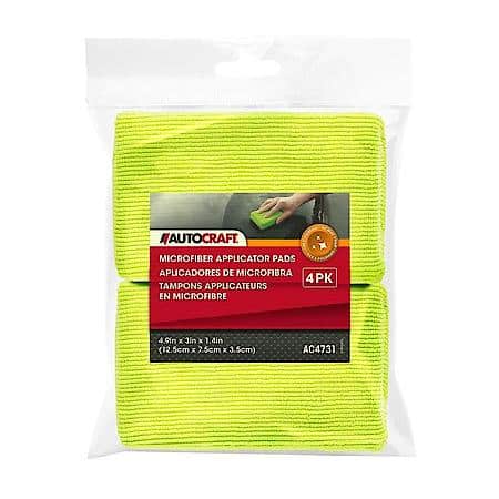 Microfiber Applicator Pads, 4.9" x 3" x 1.4", Pack of 4