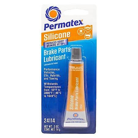 Silicone Brake Parts Lubricant, Compatible with Metal, Rubber & Plastic, .5 Fl Oz.