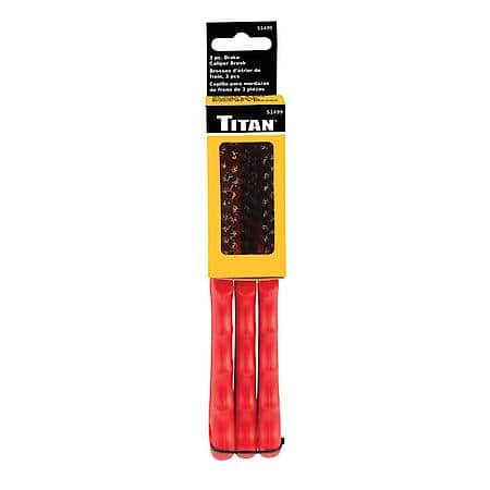 Brake Caliper Brush Set - Nylon, Stainless and Brass Bristles, Heavy Duty, 3-Piece