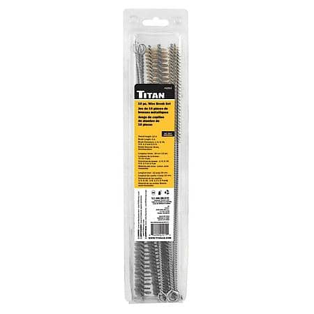 Wire Tube Brush Set - Flexible Handle, 12" Length, 10-Piece