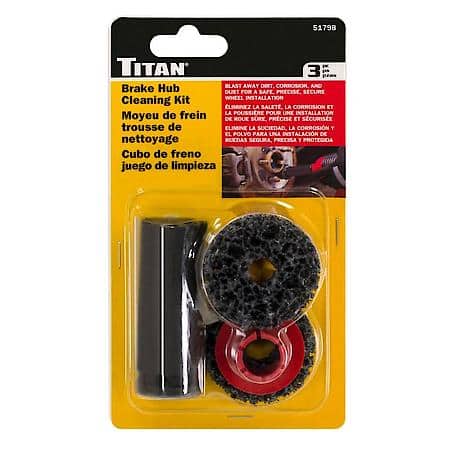 Wheel Hub Cleaning Kit - 1/2 Inch Drive, Abrasive Pads, Removes Rust
