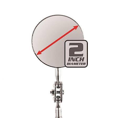 Inspection Mirror - Telescoping, Round, Pocket Clip, 2 Inch