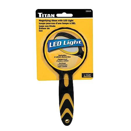 Magnifying Glass - 4.4x Magnification, LED Light, Optical Glass Lens
