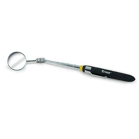 Inspection Mirror - Telescoping, Round, Pocket Clip, 1-1/4 Inch