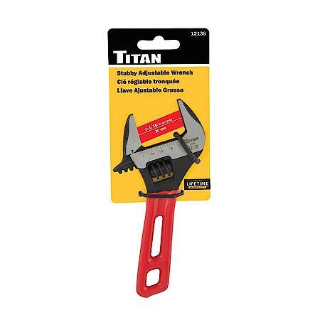 Adjustable Wrench - 1-3/16 Inch Jaw, Stubby, Extra-Wide