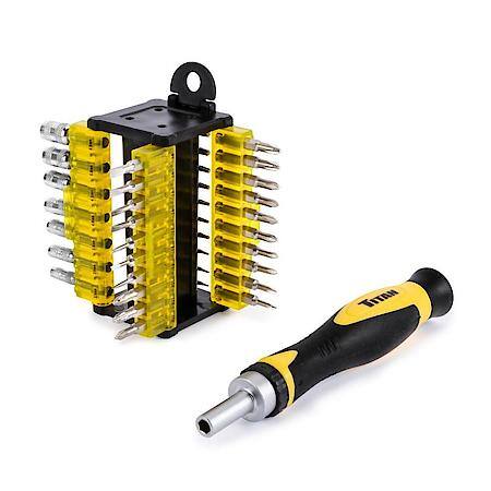 Precision Bit and Driver Set - Ratcheting Handle, Quick-Turn Cap, 38-Piece