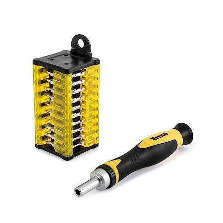 Precision Bit and Driver Set - Ratcheting Handle, Quick-Turn Cap, 38-Piece