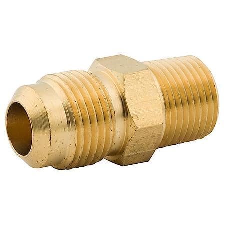 Male Connector, Br, 1/2 M(3/4-16 Sae), M(3/8 Npt), Bag