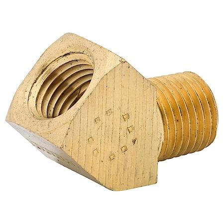 Str Elb 45, Br, 1/4 Nptm, 1/4 Nptf, Bag