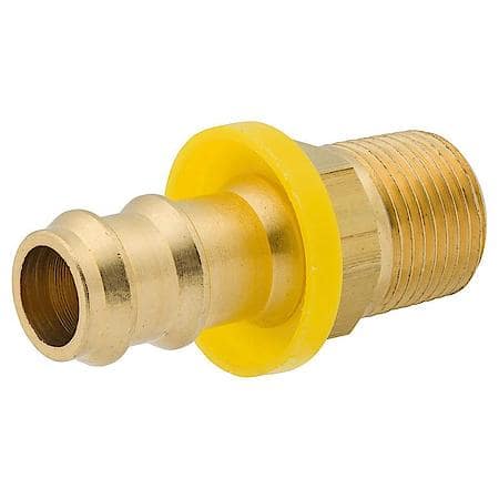 Push-On, Br, 1/2 (3/8 Nptm), Bag