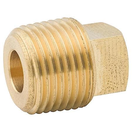 Sq Head Plug, Br, 3/8 Nptm, Bag