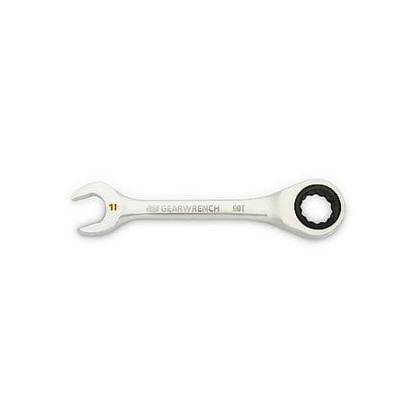 11mm 90-Tooth 12 Point Stubby Combination Ratcheting Wrench