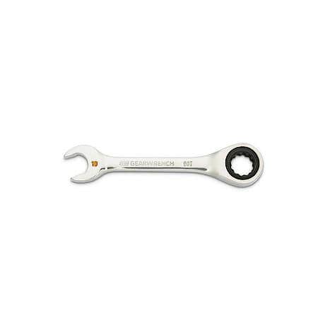 10mm 90-Tooth 12 Point Stubby Combination Ratcheting Wrench