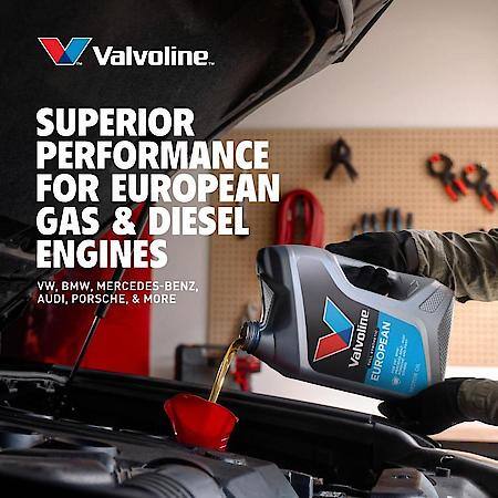 European Vehicle 0W-40 Full Synthetic Motor Oil, Fights Sludge & Deposits, 5 Gallon
