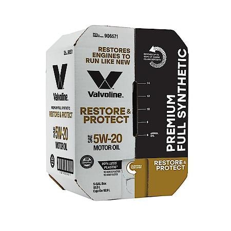 Restore & Protect 5W-20 Full Synthetic Motor Oil, Removes Deposits, 5 Gallon