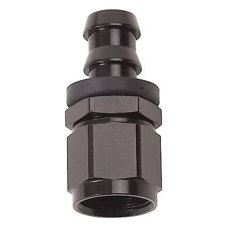 6AN Twist-Lok Straight Hose Ends With Black Finish